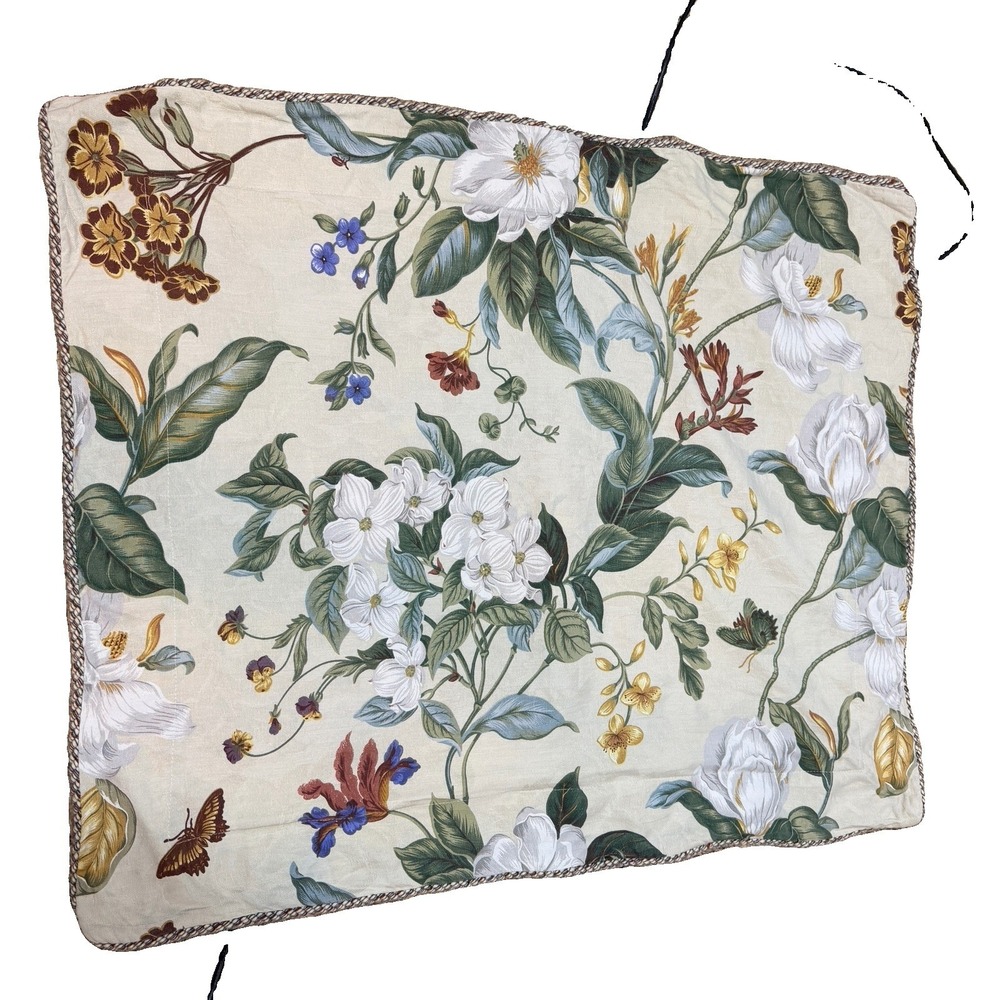 XL Waverly Garden Williamsburg MAGNOLIA FLORAL Pillow Sham Cover Case 32x26